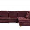 meinSofa Ecksofa Litos | Bordeaux-Rot rechts ohne
