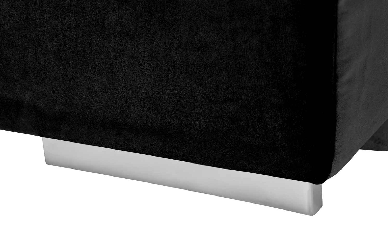 uno Ecksofa aus Samt Origo | Schwarz rechts 4 uno Ecksofa aus Samt Origo | Schwarz rechts – Bild 2