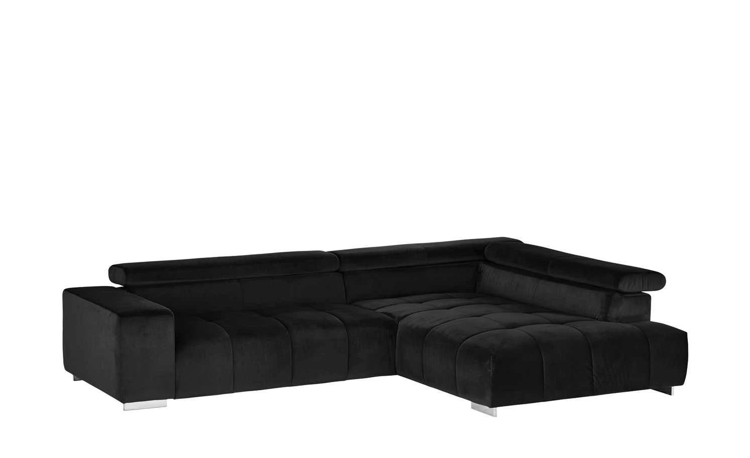 uno Ecksofa aus Samt Origo | Schwarz rechts 12 uno Ecksofa aus Samt Origo | Schwarz rechts – Bild 10