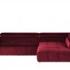 uno Ecksofa aus Samt Origo | Rot rechts