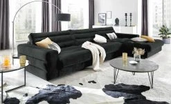 pop Ecksofa Samt Scarlatti | Schwarz rechts