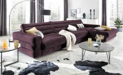 pop Ecksofa Samt Scarlatti | Violett rechts