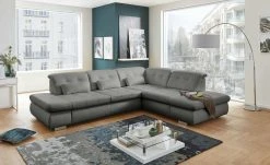 Lounge Collection Ecksofa Leder Spencer | Grau rechts Grundfunktion