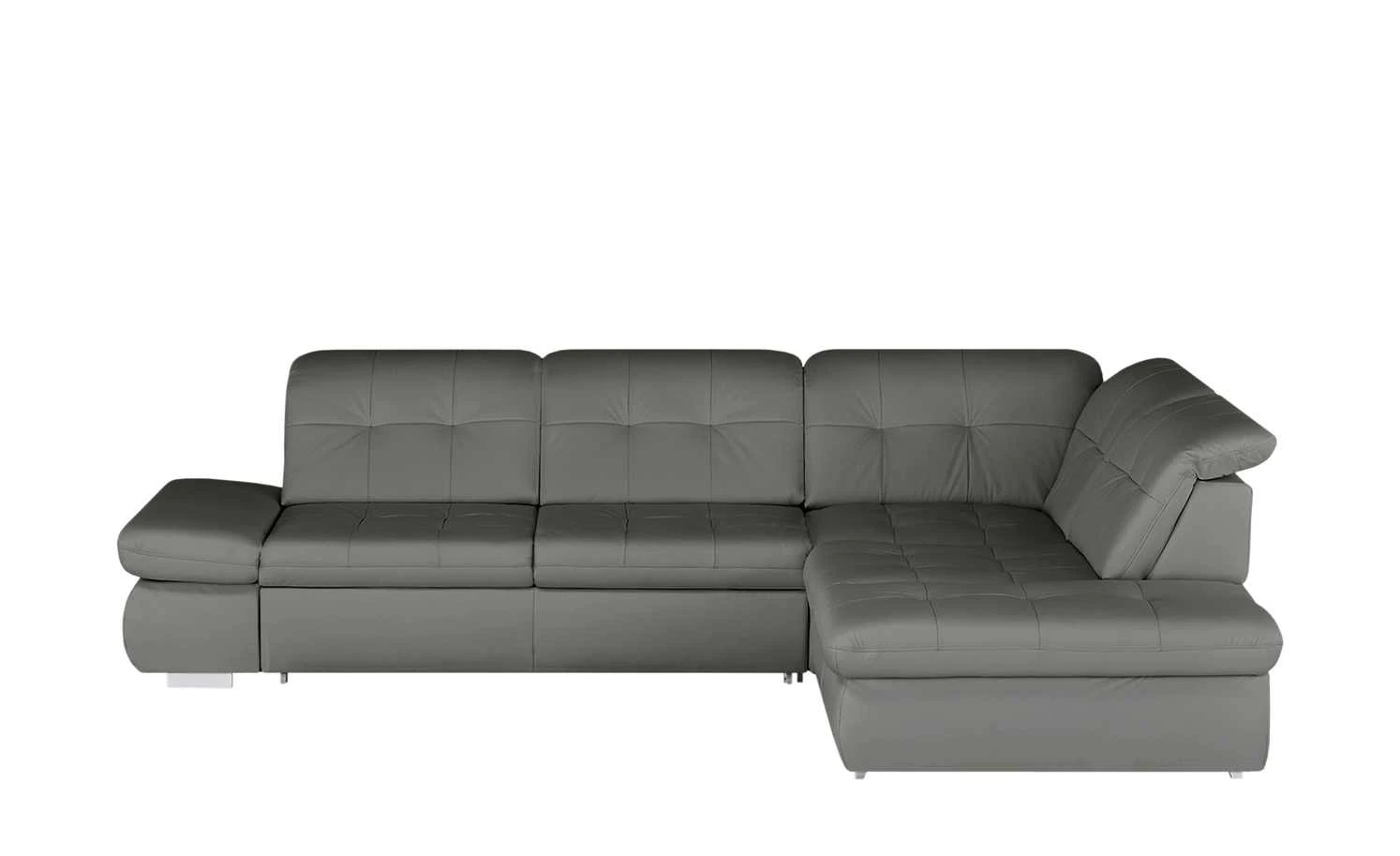 Lounge Collection Ecksofa Leder Spencer | Grau rechts Grundfunktion 4 Lounge Collection Ecksofa Leder Spencer | Grau rechts Grundfunktion – Bild 2