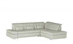 Lounge Collection Ecksofa Leder Spencer | Platingrau rechts Grundfunktion -Sofas Verkaufsladen 25403220 7 201912232237