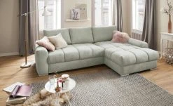 bobb Ecksofa Soumia | Silbergrau (Silver) rechts Mikrofaser