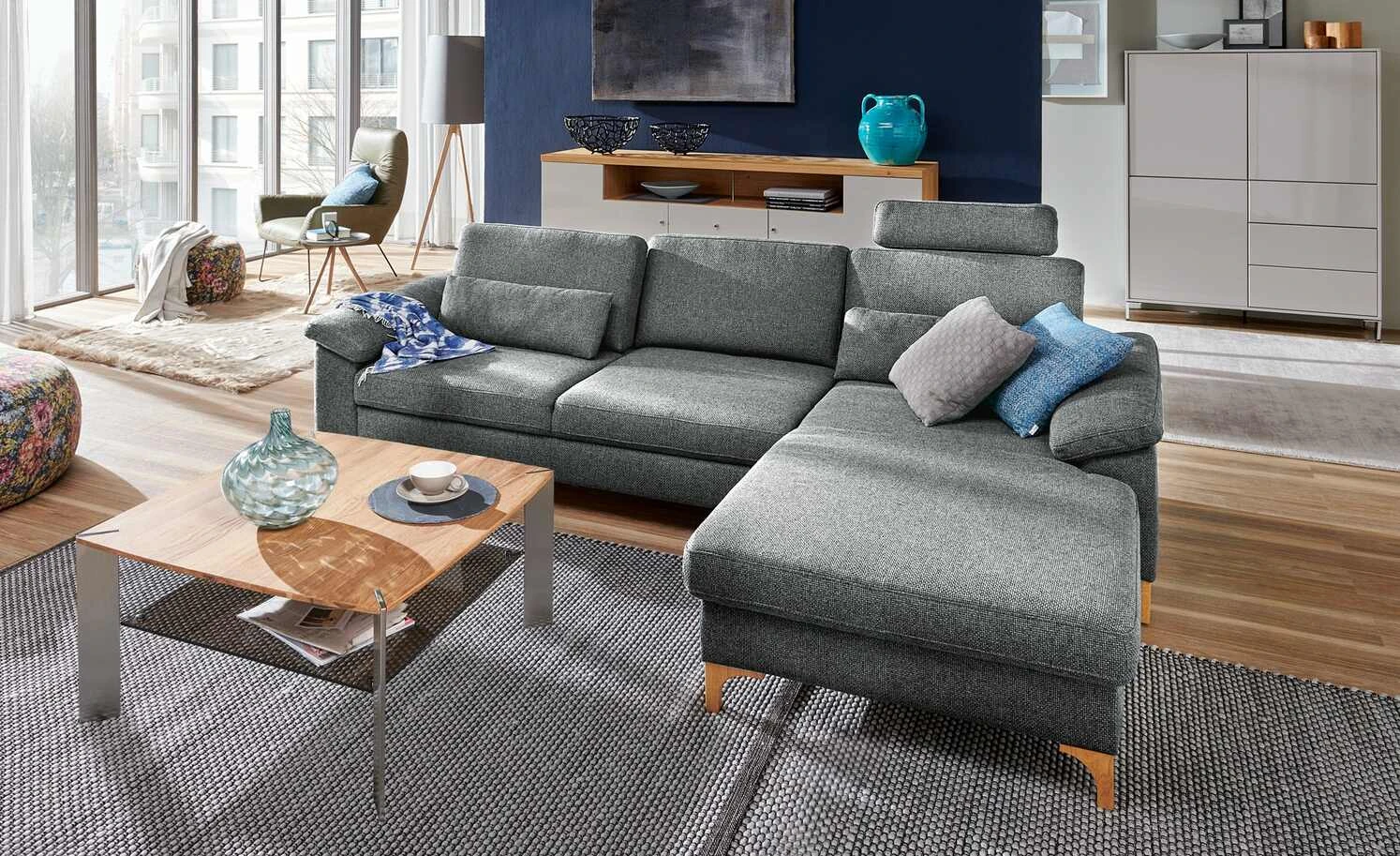 Max Schelling Ecksofa Maximum Move | Anthrazit rechts Grundfunktion Eiche 3 Max Schelling Ecksofa Maximum Move | Anthrazit rechts Grundfunktion Eiche