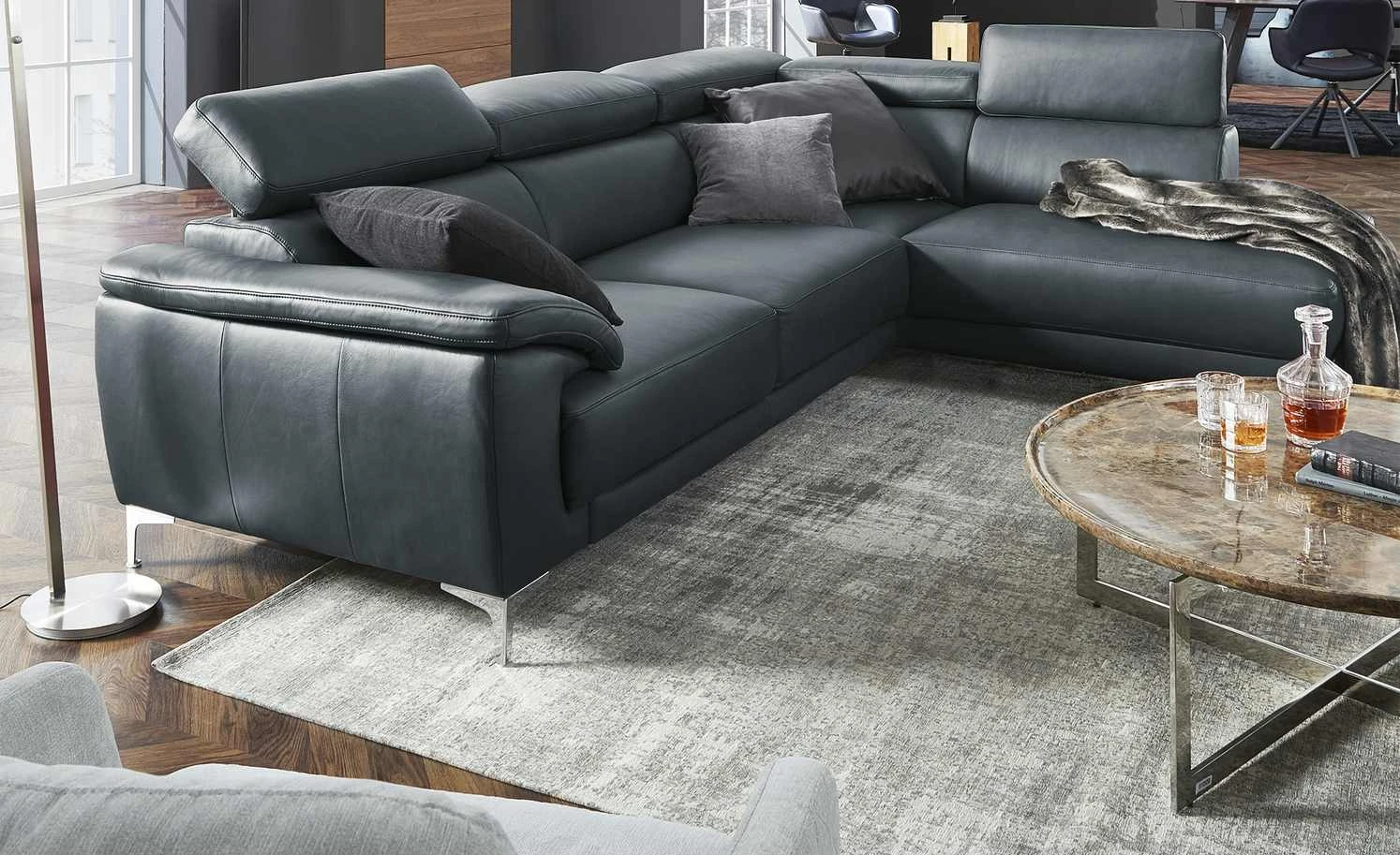 Max Schelling Ecksofa Vita | Dunkelblau rechts Grundfunktion 3 Max Schelling Ecksofa Vita | Dunkelblau rechts Grundfunktion