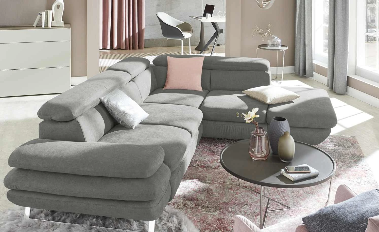 uno Ecksofa Preston | Anthrazit rechts Grundfunktion 3 uno Ecksofa Preston | Anthrazit rechts Grundfunktion