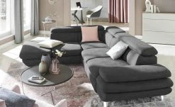 uno Ecksofa Preston | Dunkelgrau links Grundfunktion