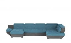 uno Wohnlandschaft Elias II | Matte: Azur, Korpus: Steingrau rechts Grundfunktion