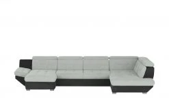 uno Wohnlandschaft Elias II | Matte: Grau, Korpus: Schwarz rechts Grundfunktion