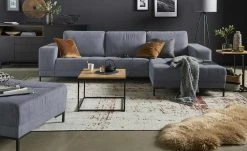 smart Ecksofa Garda | Anthrazit rechts Webstoff