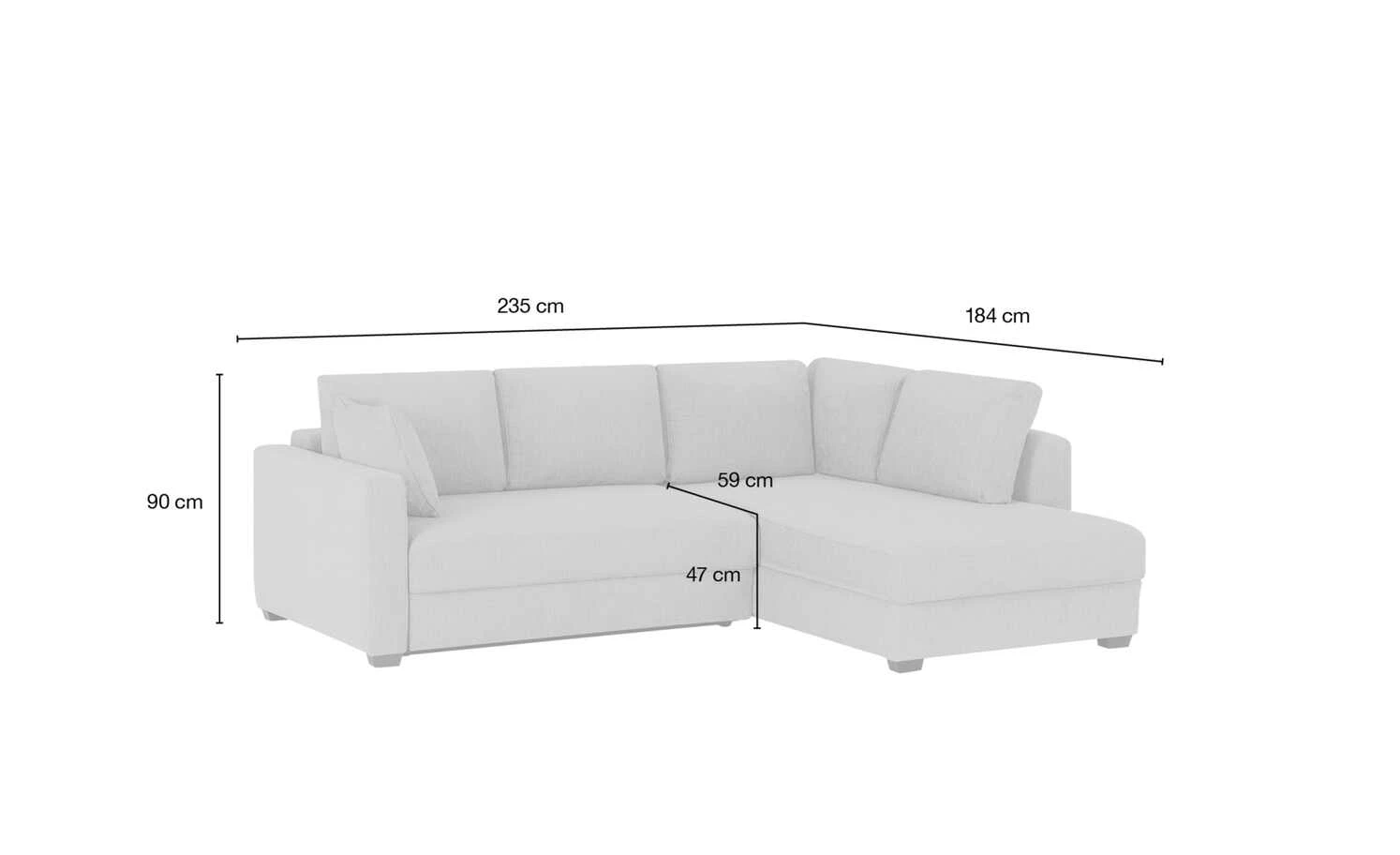 bobb Ecksofa Lisa de Luxe | Stone (Steingrau) rechts 17 bobb Ecksofa Lisa de Luxe | Stone (Steingrau) rechts – Bild 15