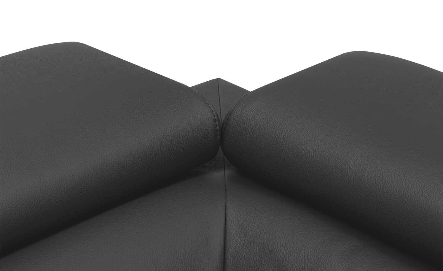 uno Ecksofa Leder Dallas | Schwarz rechts Grundfunktion 8 uno Ecksofa Leder Dallas | Schwarz rechts Grundfunktion – Bild 6