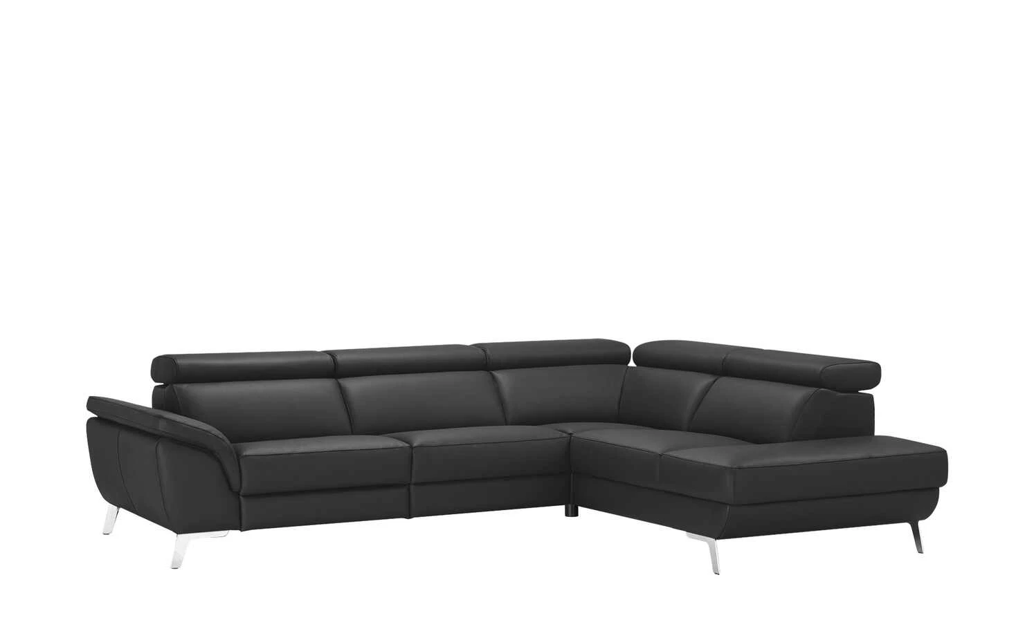 uno Ecksofa Leder Dallas | Schwarz rechts Grundfunktion 10 uno Ecksofa Leder Dallas | Schwarz rechts Grundfunktion – Bild 8