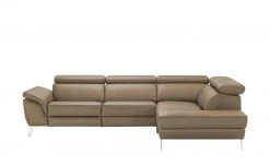 uno Ecksofa Leder Dallas | Mocca-Braun rechts Grundfunktion