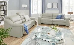 himolla Ledersofa 1501 | Silber (Hellgrau) Grundfunktion 2,5