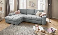 bobb Ecksofa Soumia | Melange (Grau) links Mikrofaser