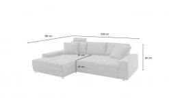 bobb Ecksofa Arissa de Luxe | Anthrazit links -Sofas Verkaufsladen 25405562 11 202106181242