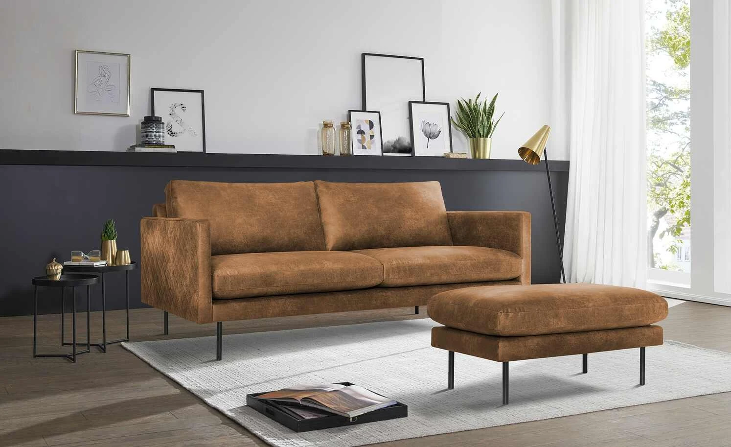 Sofa, 3-sitzig Sicilia | Cognac (Braun) 3 Sofa, 3-sitzig Sicilia | Cognac (Braun)
