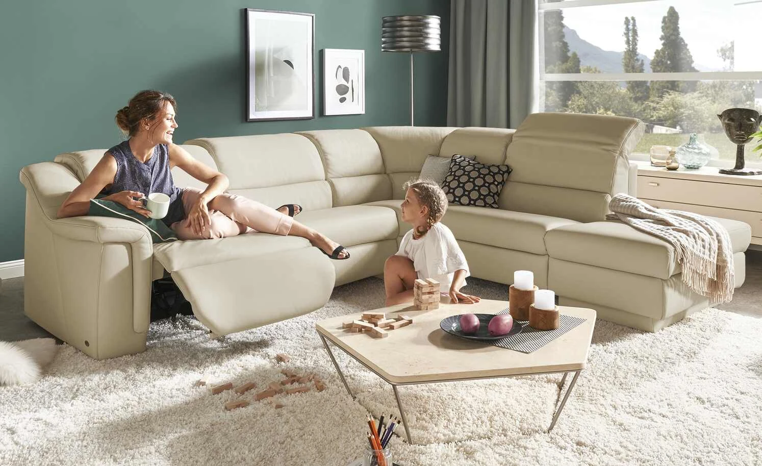 himolla Ecksofa 1301 | Nebel (Beige) rechts Erweiterte Funktion 3 himolla Ecksofa 1301 | Nebel (Beige) rechts Erweiterte Funktion