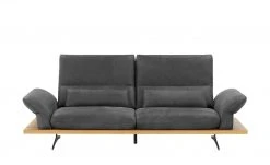 W.SCHILLIG Leder Sofa Imperia | Graphitgrau 240|cm Grundfunktion
