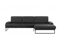 Gallery M Leder Ecksofa Viola | Schwarz rechts