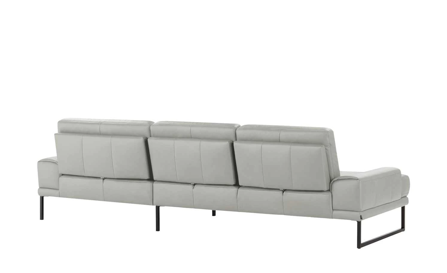 Gallery M Leder Ecksofa Viola | Hellgrau rechts 5 Gallery M Leder Ecksofa Viola | Hellgrau rechts – Bild 3