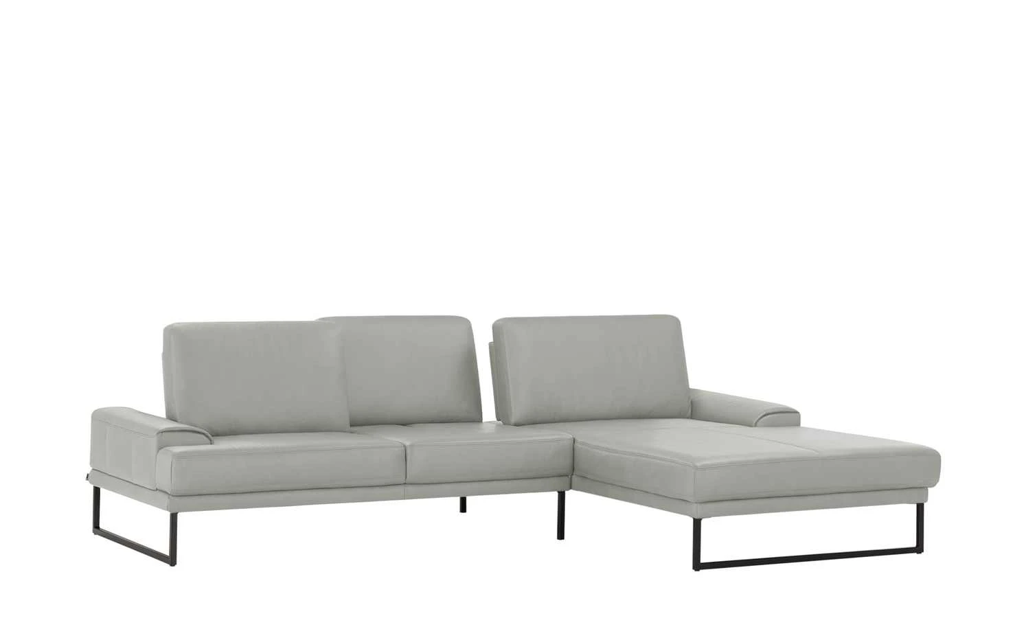 Gallery M Leder Ecksofa Viola | Hellgrau rechts 7 Gallery M Leder Ecksofa Viola | Hellgrau rechts – Bild 5