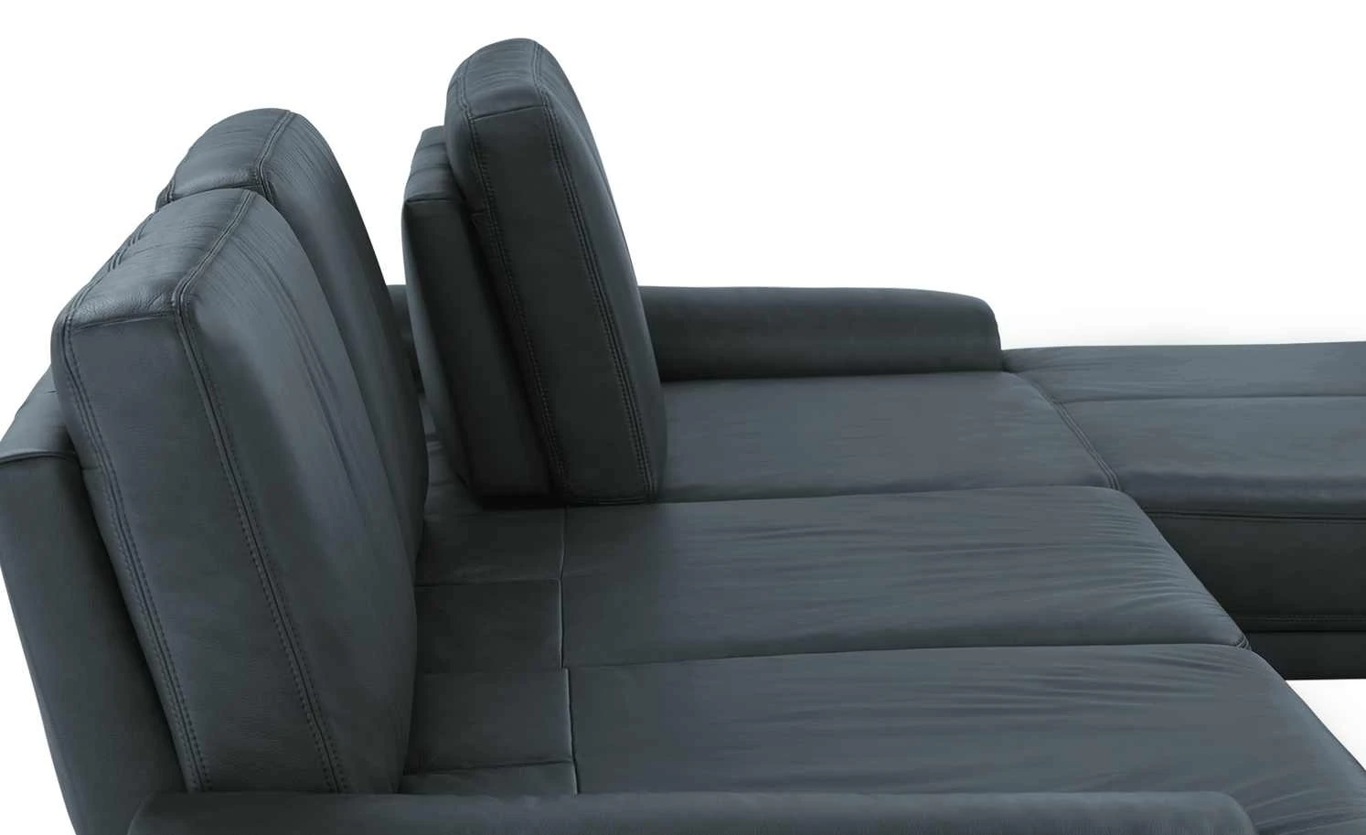 Gallery M Leder Ecksofa Viola | Dunkelblau rechts 11 Gallery M Leder Ecksofa Viola | Dunkelblau rechts – Bild 9