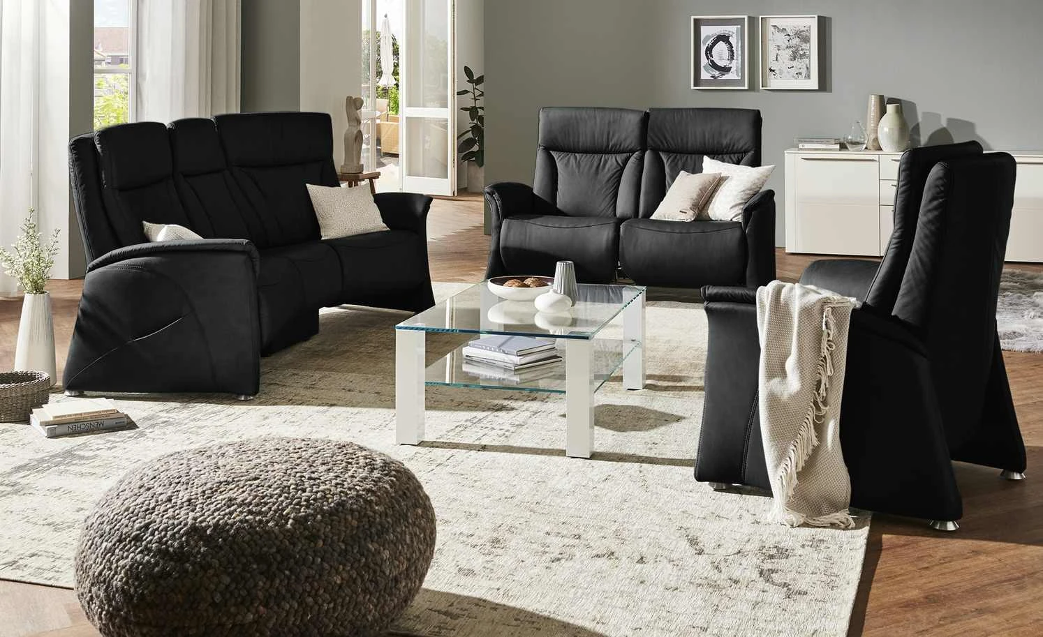 himolla Trapezsofa 4010 | Schwarz Grundfunktion 3 himolla Trapezsofa 4010 | Schwarz Grundfunktion