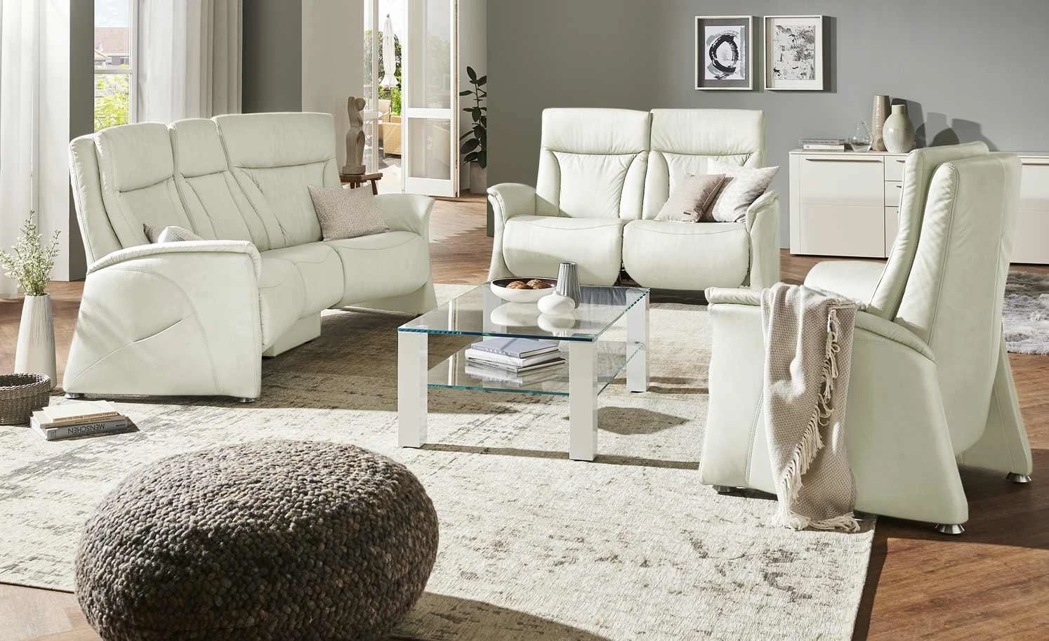 himolla Trapezsofa 4010 | Creme Grundfunktion 3 himolla Trapezsofa 4010 | Creme Grundfunktion