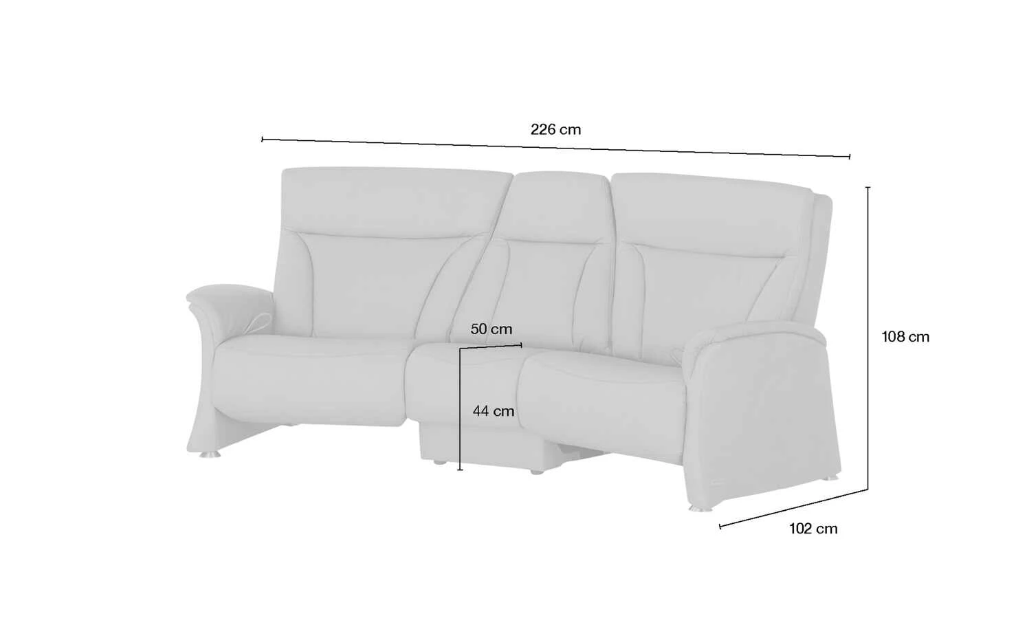 himolla Trapezsofa 4010 | Creme Grundfunktion 19 himolla Trapezsofa 4010 | Creme Grundfunktion – Bild 17