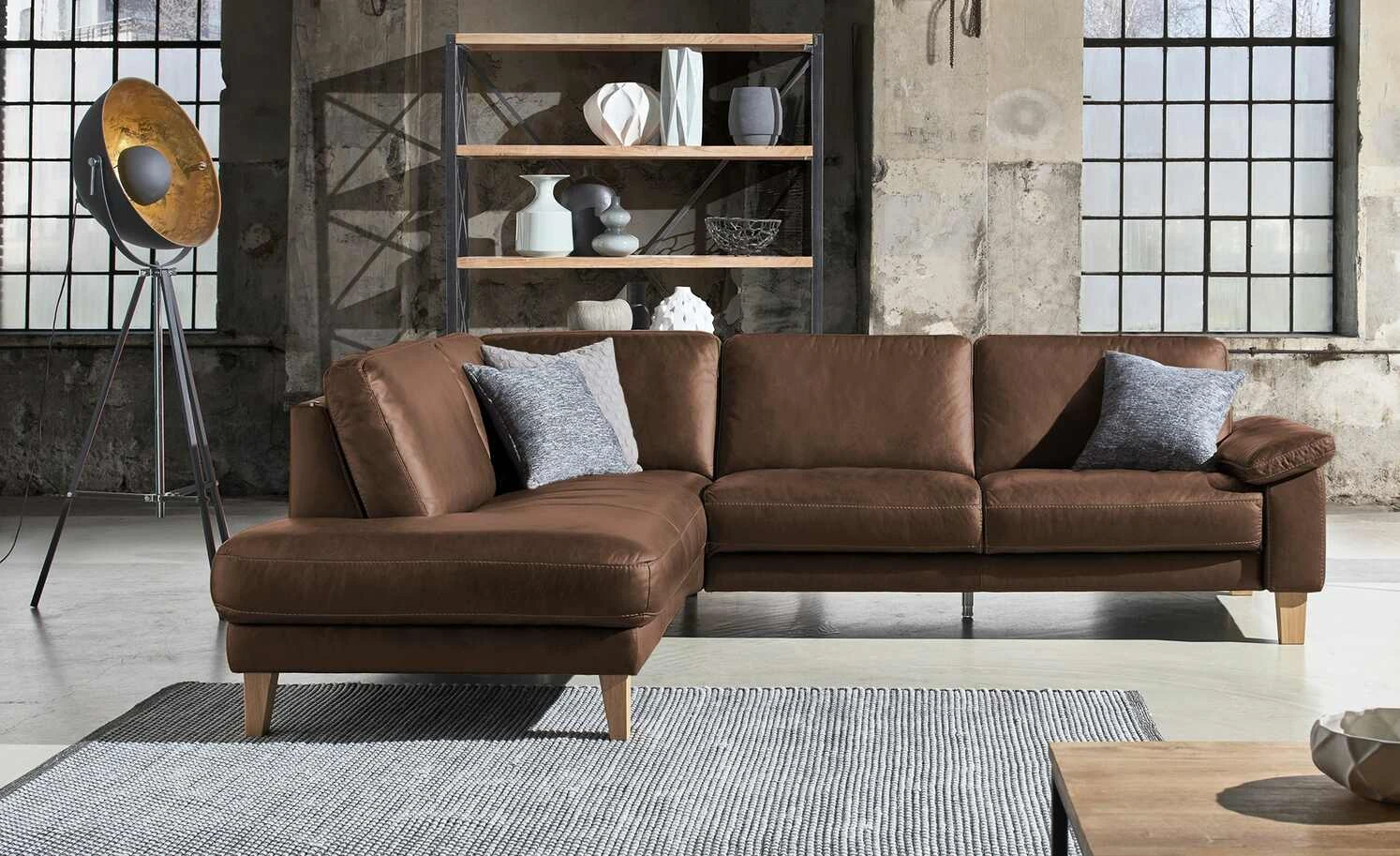 Ravensberger Werkstätten Ecksofa Leder Domino | Chocolate (Dunkelbraun) links 3 Ravensberger Werkstätten Ecksofa Leder Domino | Chocolate (Dunkelbraun) links