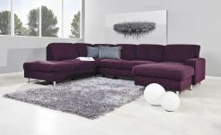 meinSofa Wohnlandschaft Jana | Aubergine (Lila) links ohne