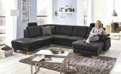 meinSofa Wohnlandschaft Samu | Schwarz links ohne