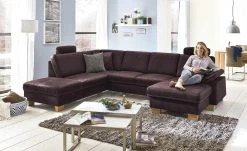 meinSofa Wohnlandschaft Samu | Weinrot links ohne