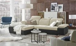 switch Ecksofa Avilla | Beige links Grundfunktion