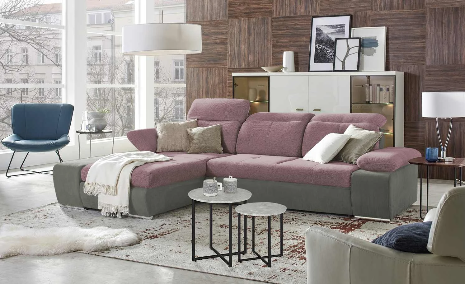 switch Ecksofa Avilla | Rosa links Erweiterte Funktion 3 switch Ecksofa Avilla | Rosa links Erweiterte Funktion