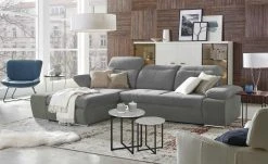 switch Ecksofa Avilla | Silbergrau links Grundfunktion