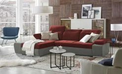 switch Ecksofa Avilla | Bordeauxrot links Grundfunktion