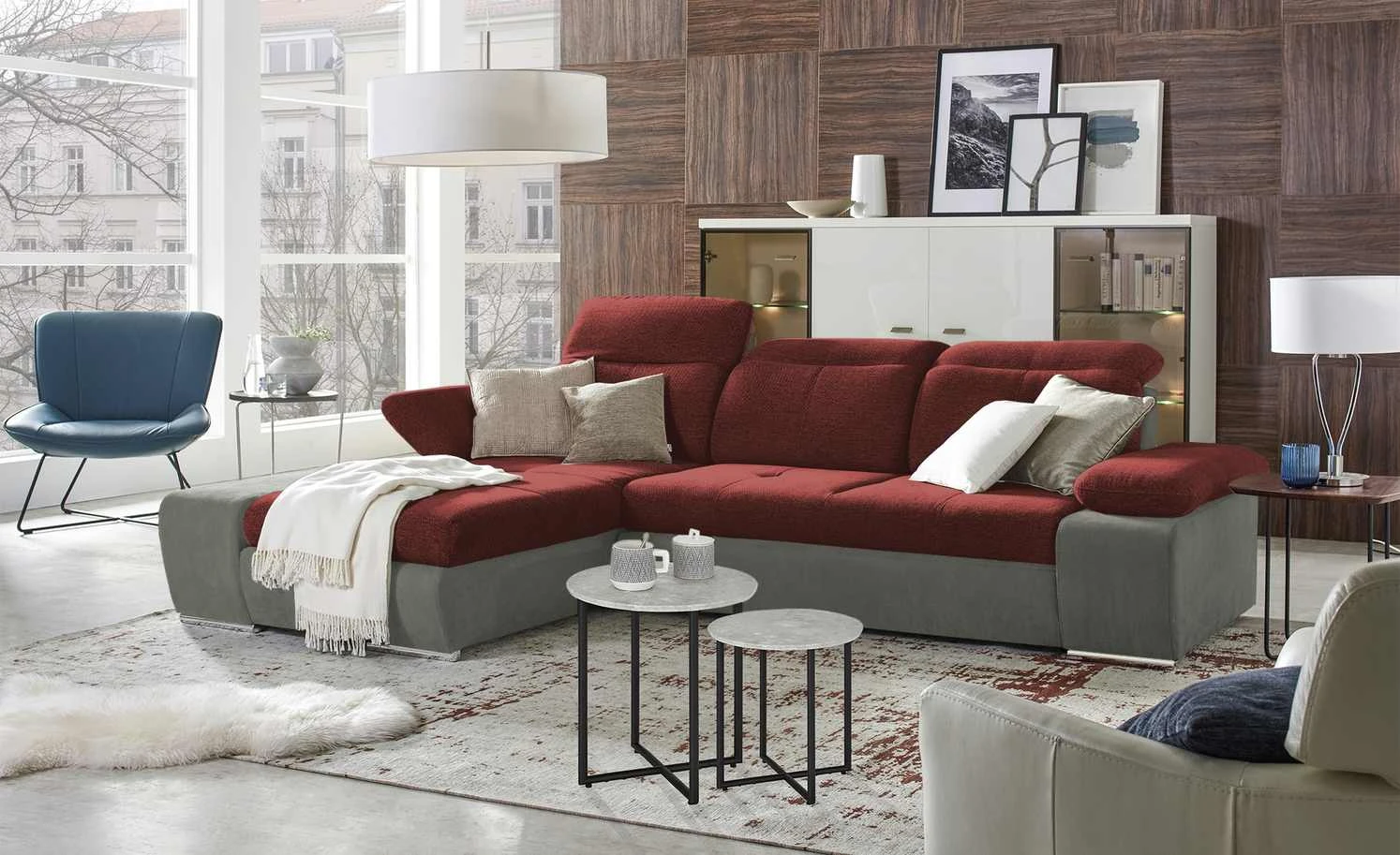 switch Ecksofa Avilla | Bordeauxrot links Grundfunktion 3 switch Ecksofa Avilla | Bordeauxrot links Grundfunktion