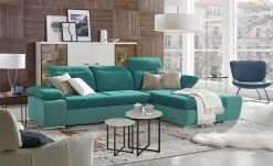 switch Ecksofa Avilla | Blau / Türkis rechts Grundfunktion