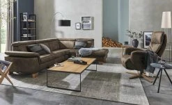 Mein Sofa bold Ecksofa Beata | Braun rechts Erweiterte Funktion