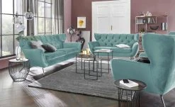 pop Sofa Caldara | Sage (Hellblau) 2 Chrom