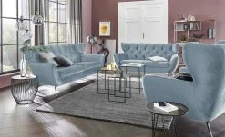 pop Sofa Caldara | Light Blue (Hellblau) 2 Chrom