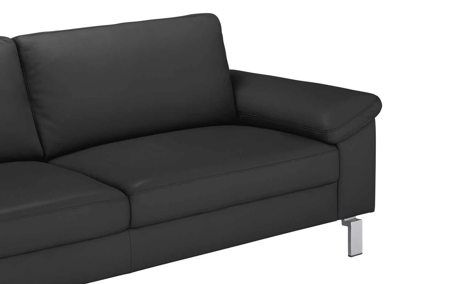 Max Schelling Ledersofa Maximum | Nero (Schwarz) 2 Winkel, Winkel Chrom 8 Max Schelling Ledersofa Maximum | Nero (Schwarz) 2 Winkel, Winkel Chrom – Bild 6
