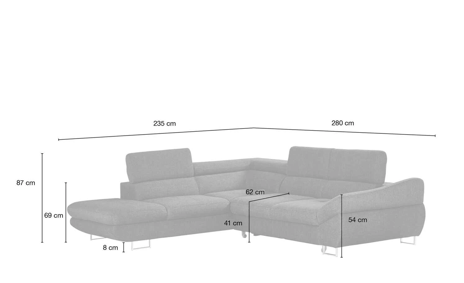 switch Ecksofa Fabio | Grau links ohne 14 switch Ecksofa Fabio | Grau links ohne – Bild 12