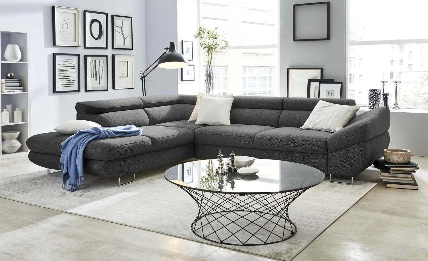 switch Ecksofa Fabio | Grau links ohne 3 switch Ecksofa Fabio | Grau links ohne
